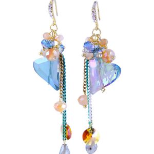 Elegant Heart-shaped Flowing Vintage Earrings