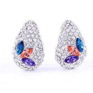 Teardrop Rhinestoned Ultra-Sparkling Luxury Earrings