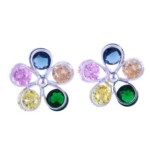 Colorful Glossy Exquisite Stud Earrings for Women