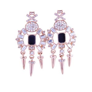 Gold-tone Art-style Women's Earrings