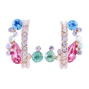 Asymmetrical 3D Unique Sparkling Girls' Earrings