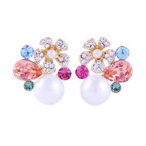 Exquisite Unique Colorful Rhinestone Premium Sparkling SAIVASS Stud Earrings