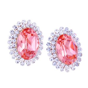 High-end Sparkling Luxurious Large Colorful Rhinestone Stud Earrings