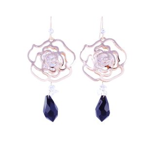 Rose Flower Hollow Dangle Earrings