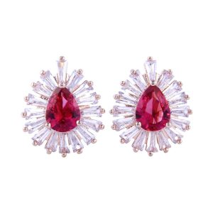 Exquisite High-end Zircon Waterdrop Stud Earrings