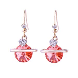 Sparkling Round Dangle Earrings