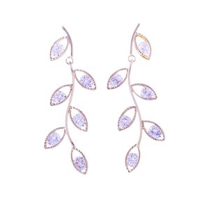 Large Leaf-Shaped Earrings