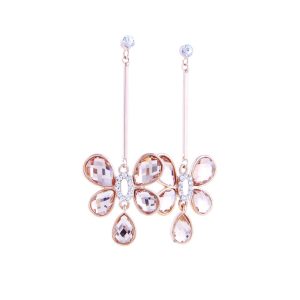 Sparkling Butterfly Pendant Earrings