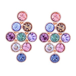 Colorful Brilliant Rhinestone Earrings