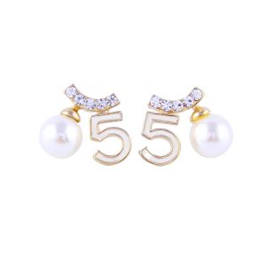 Elegant No. 5 Classic fashion earrings