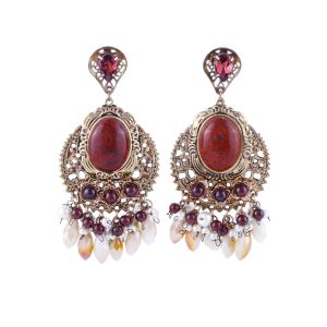 Bronze-tone Vintage Design Statement Earrings