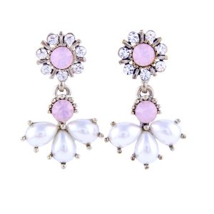 Blooming Colorful Rhinestone Earrings