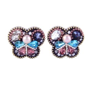Unique Butterfly Antique Bronze Stud Earrings