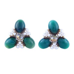 Green Vintage Handmade Earrings