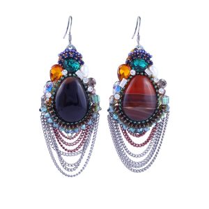 High-end Vintage Waterdrop-shaped Handmade Pendant Earrings