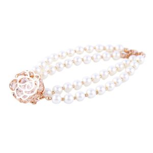 Flower-shaped Pearl Bracelet