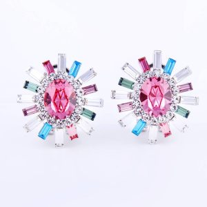 Oval Elegant Sparkling Rhinestone High-end Earrings