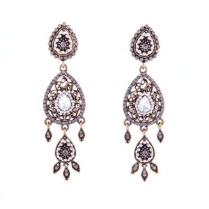 Exquisite Vintage Hollow Matte Antique Bronze Women's Earrings