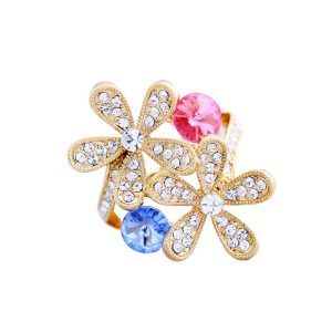 Double Flower Shimmering Ring
