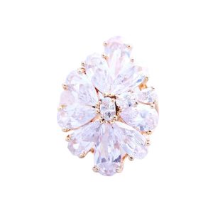 Flower-Shaped Large Zircon Ring