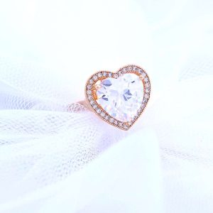 Heart-Shaped Moissanite Ring