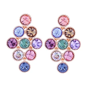 Colorful Brilliant Rhinestone Earrings