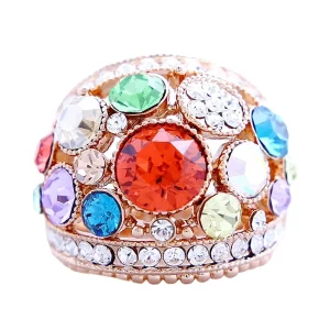 Unique Colored Rhinestone Ring
