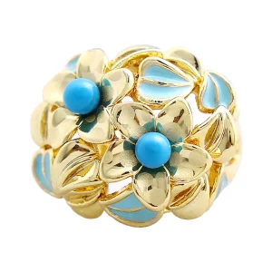 Turquoise Carved Ring